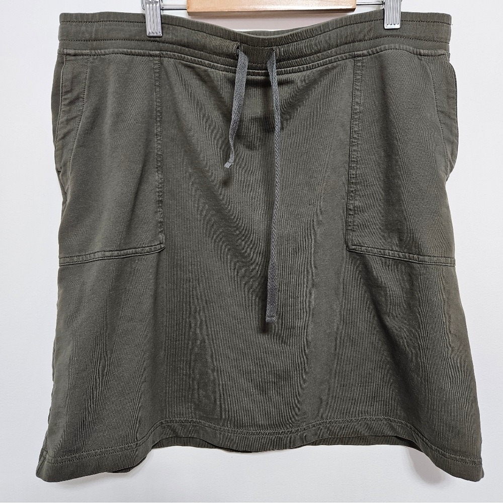 J. Jill Womens Skirt Pockets Cotton‎ Stretch Gorpcore Pickelball Golf Green MP